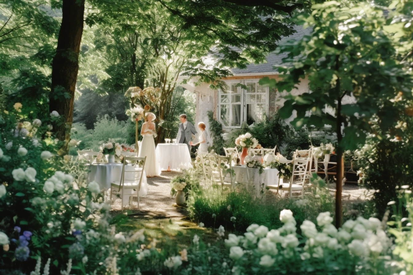 decoration mariage jardin romantique